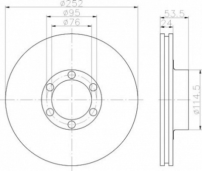 HELLA PAGID 8dd355100331 -  Тормозной диск